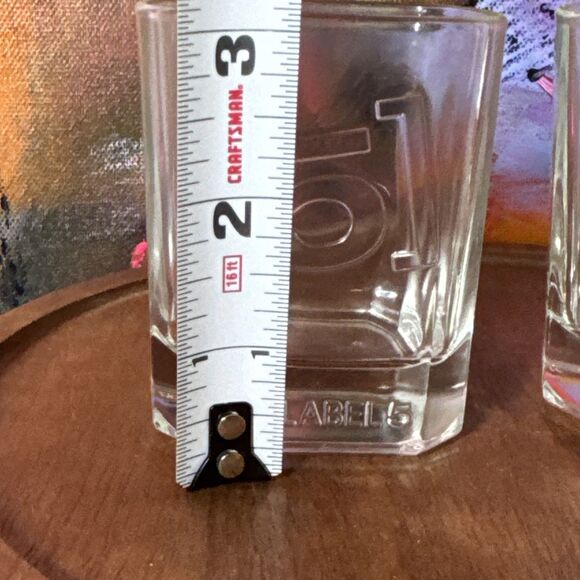 Label 5 Scotch Whisky Shot Glass Tumbler Rectangular Distinct Unique - Picture 6 of 9